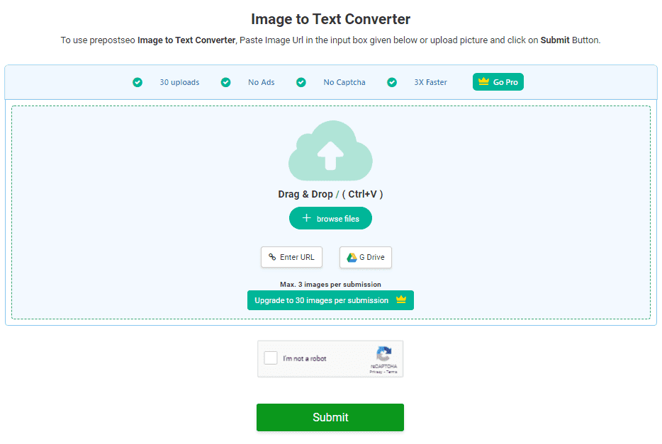 Prepostseo: 5 Best tools to Convert Images to Text